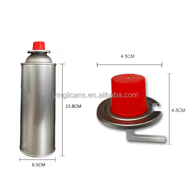 Free Sample Customized Safety Butane gas Can with Valve for Camping Trip