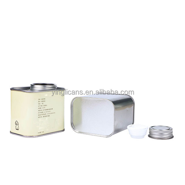 Square tinplate cans luxury coffee bean tin cans empty  airtight  tea cans