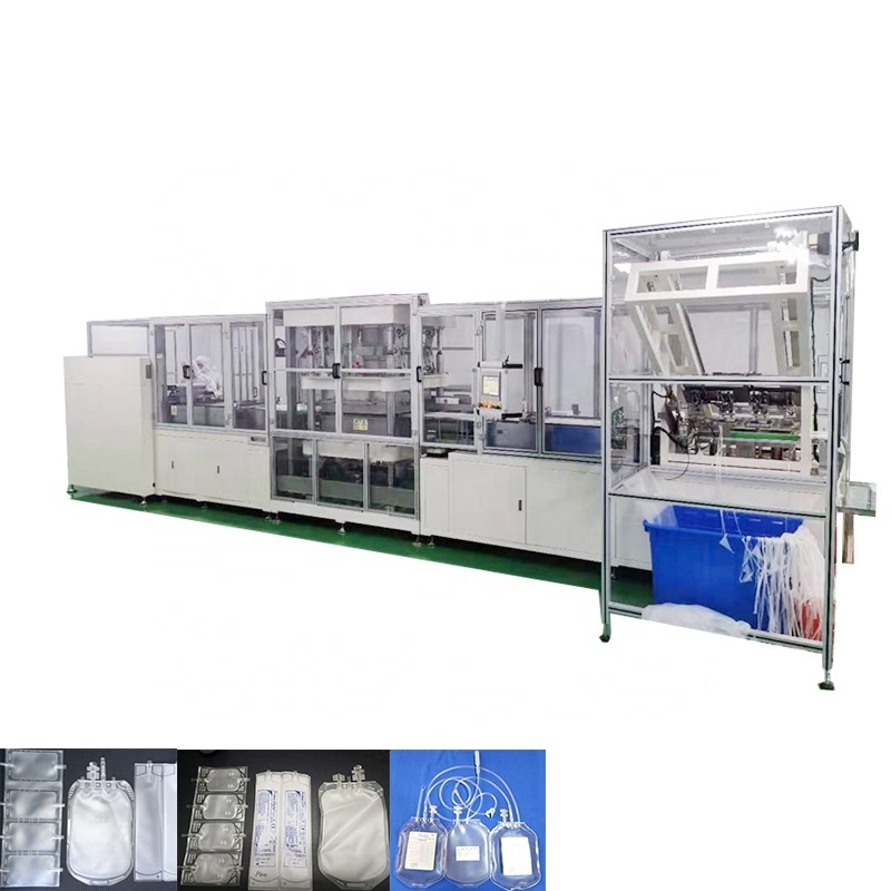 Single double Triple Quadruple blood  transfer bag fully automatic i Blood Collection bag making manufacturing machine