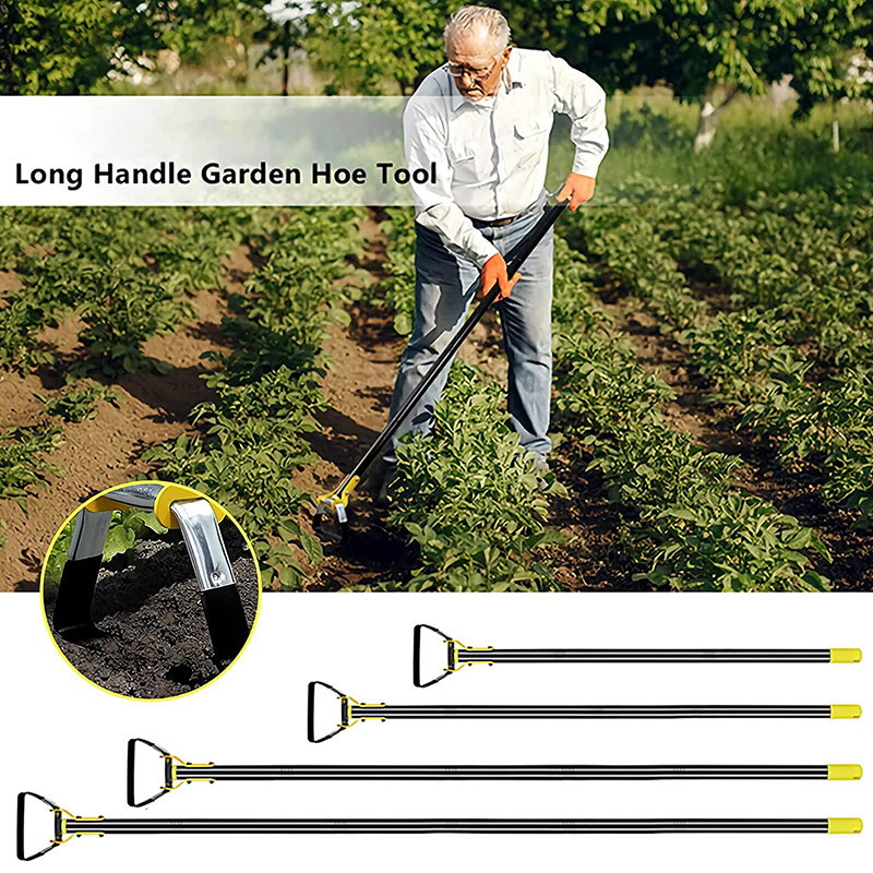 Garden Hula Hoes, Stirrup Hoe Weeding Tools Gardening, Scuffle Hoe for Weeding Long Handle Weed Rake