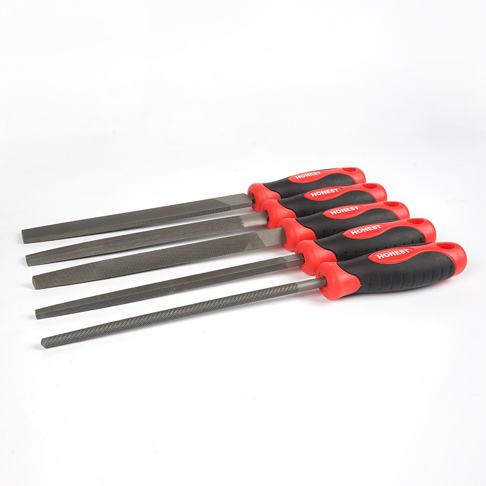 5 Pieces Steel File Set With Soft Comfortable Grip