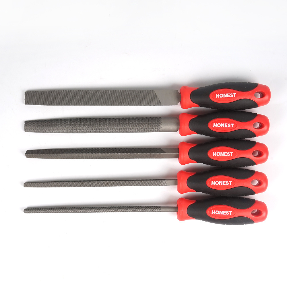 5 Pieces Steel File Set With Soft Comfortable Grip