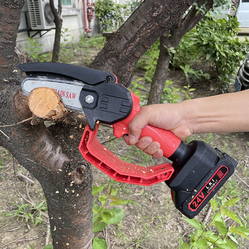 4'' cordless Chain saw Adapter Chain and Bar Professional Cutting Machine Attachment Electric mini Chainsaw