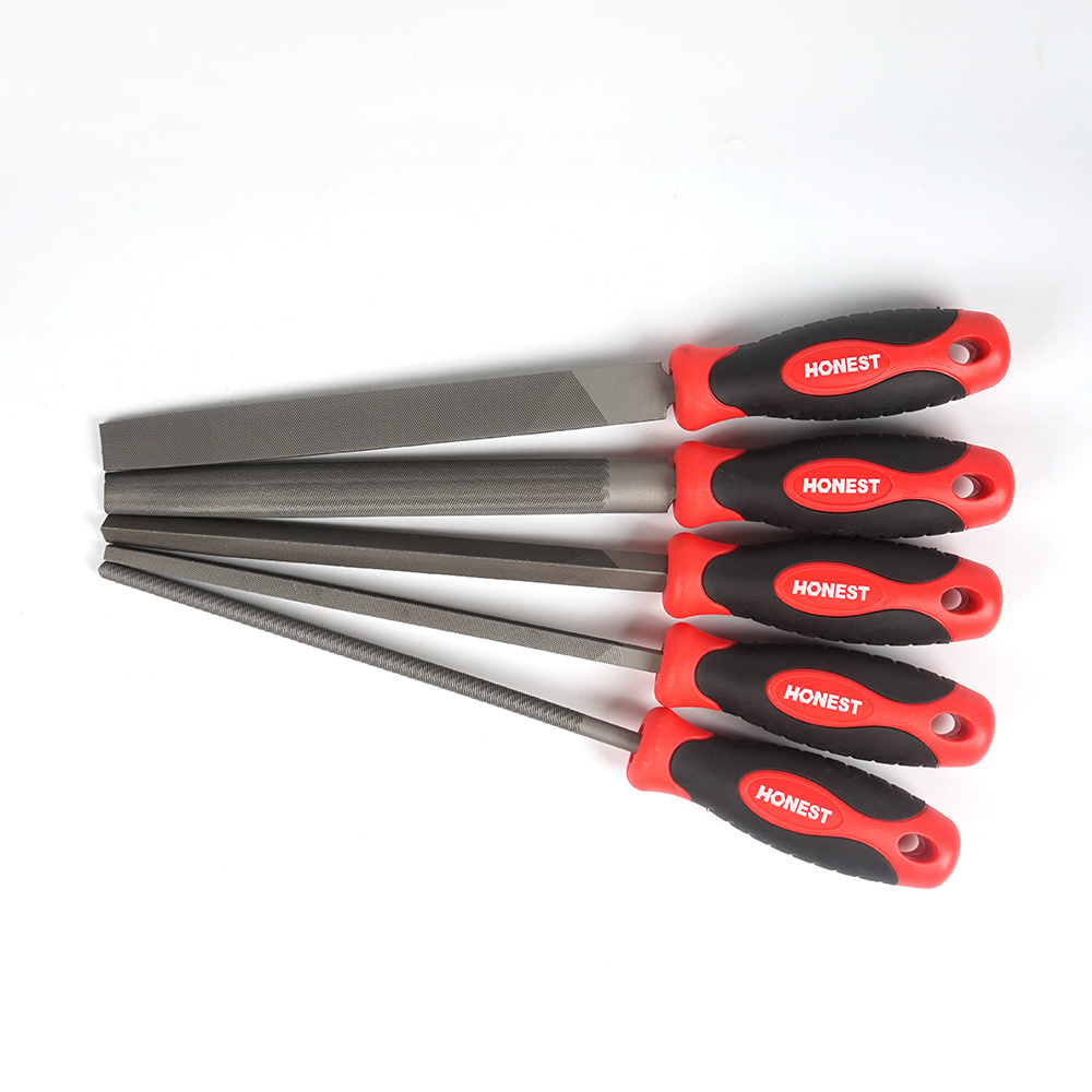 5 Pieces Steel File Set With Soft Comfortable Grip