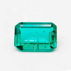 Customized 10.5x16.7mm Emerald Cut Hydro Colombian Emerald