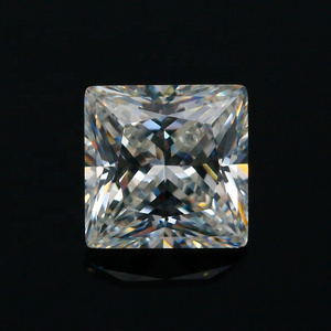 Machine Cut Facets Gems Square Cubic Zirconia White