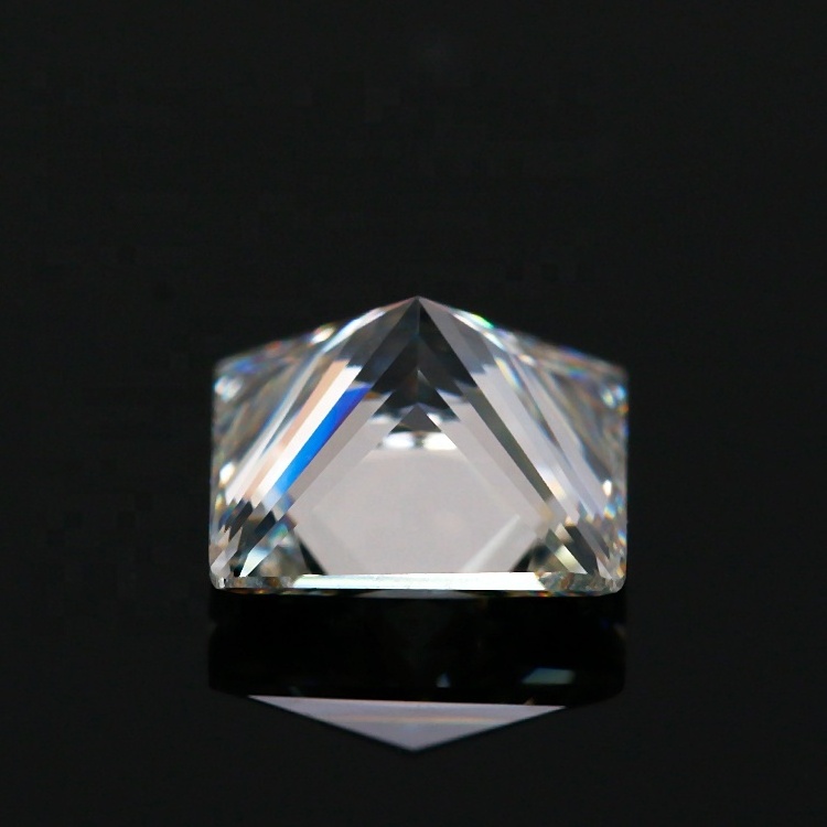 Machine Cut Facets Gems Square Cubic Zirconia White