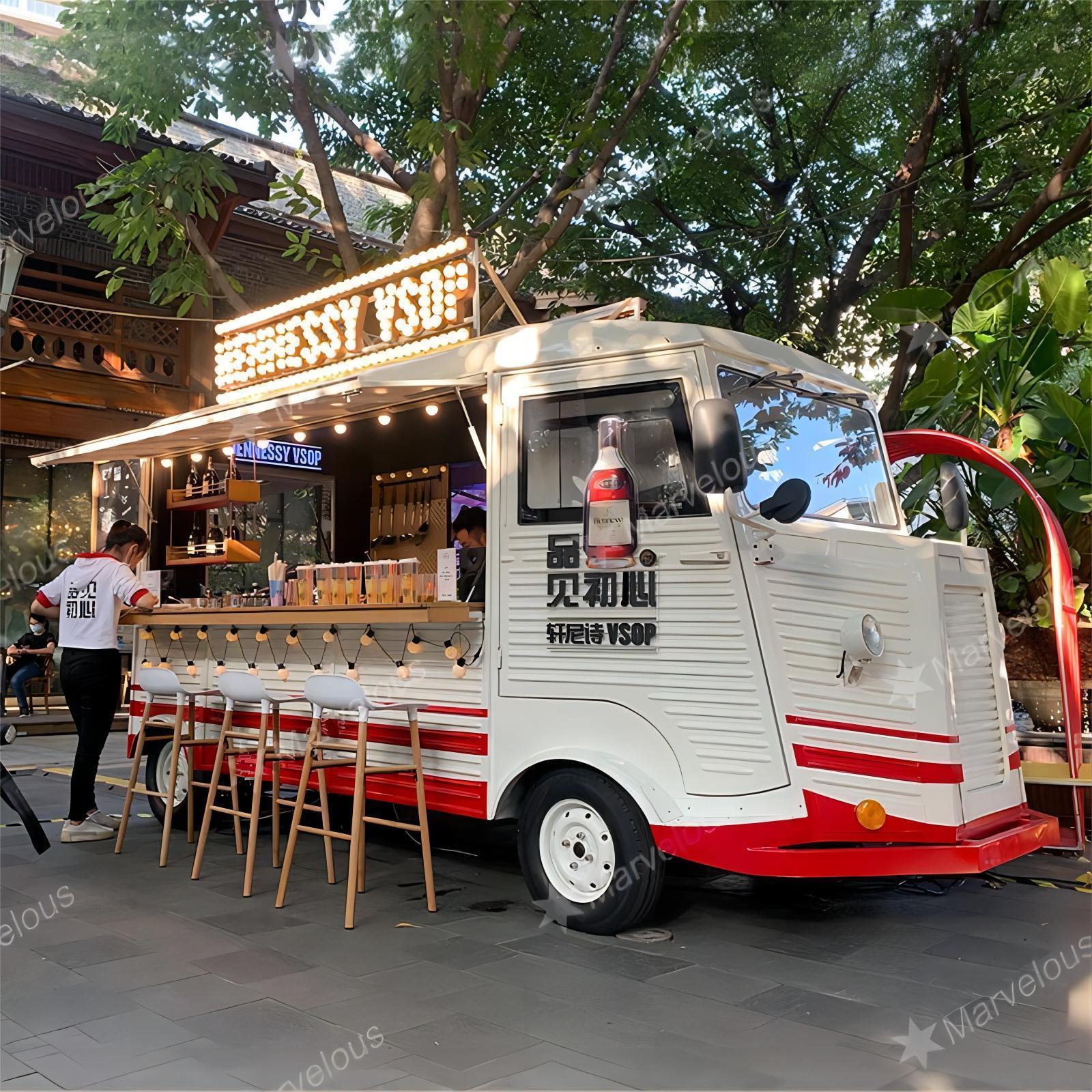 Mobile Food Car with Frozen Yogurt Machine Food Truck with Kitchen Inside Deep Fryer Food Trailer