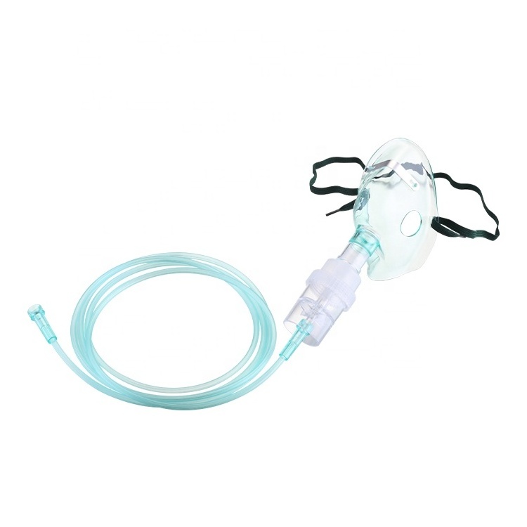 Medical hospital medical supplies adjustable disposable oxygen full nebulizer oxygen mask with tubing