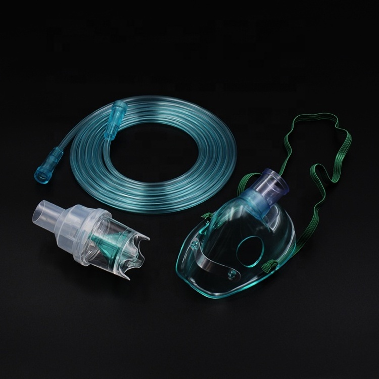 Medical hospital medical supplies adjustable disposable oxygen full nebulizer oxygen mask with tubing