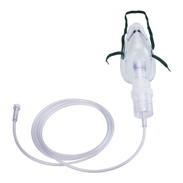 Medical hospital medical supplies adjustable disposable oxygen full nebulizer oxygen mask with tubing