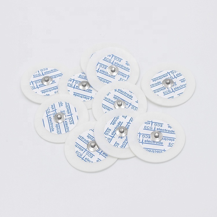 50pcs Adult Disposable ECG EKG Electrodes Foam Round Sensor 50mm Conductive Electrode Pad Medical Device