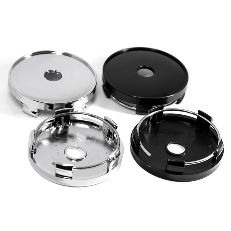 Wholesale automobile parts modification wheel hub cover 60mm universal blank black silver wheel center cap ABS wheel rim cover