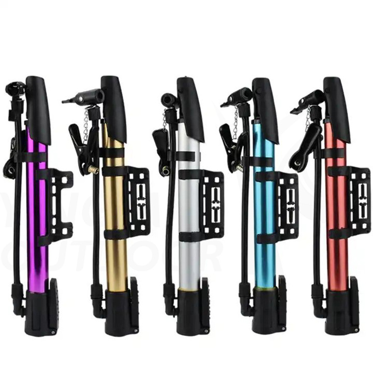 Mini Portable Bike Hand Floor Pump Aluminium Alloy Bicycle Hand Air Pump Electric Bicycle Tire Pump