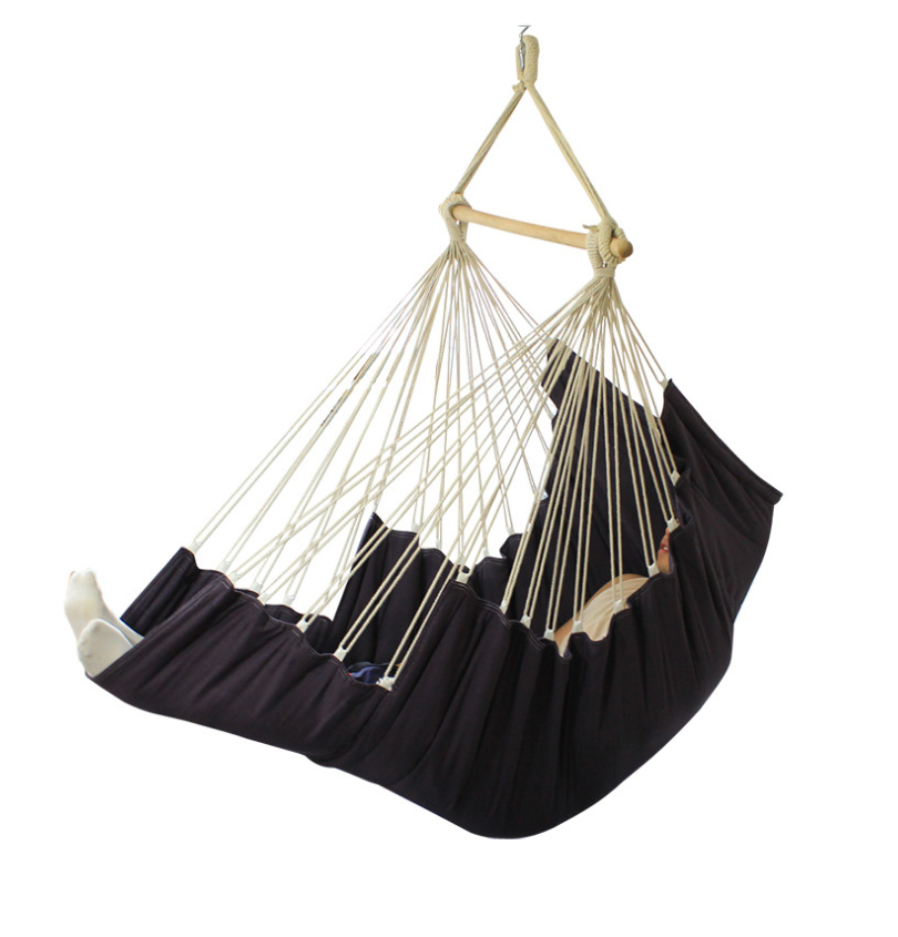 Outdoor Hanging Hammock Chair Garden Swing Chair Hanging  Hammock Swing Chair with Footrest and  Book Holder