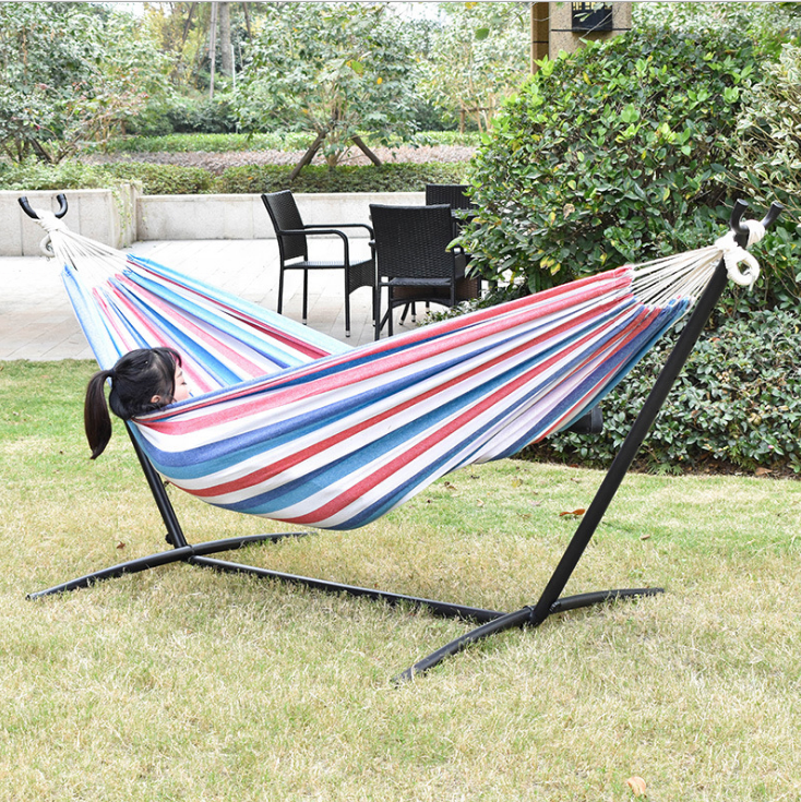 Double Hammock Cotton Hammock Outdoor Portable Camping Swing Hammock