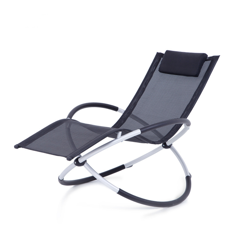 Zero Gravity Track Folding Chair Lounge Chair Swinging Beach Outdoor Carton Aluminum Outdoor Furniture Modern Beach Chair