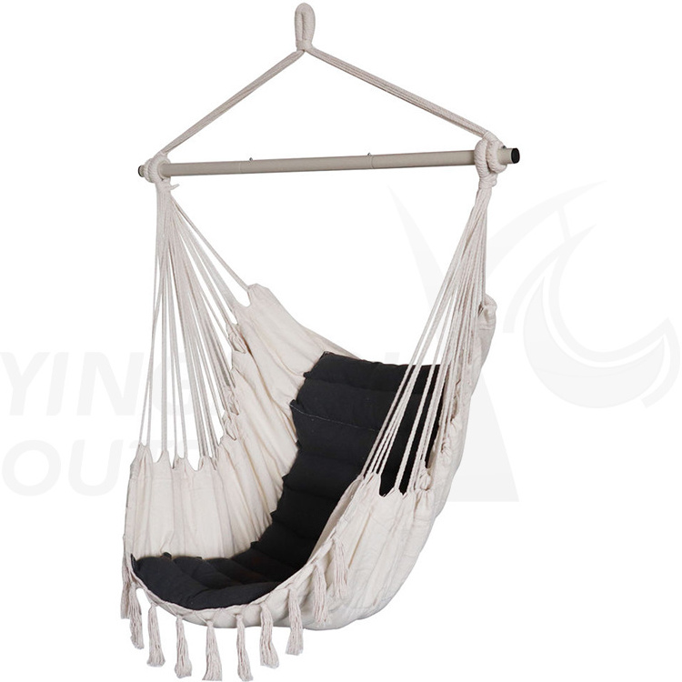 New Patent Garden Camping Soft Comfort Folding Hanging Hammock Chair Large Hanging Rope Swing Seat Chair