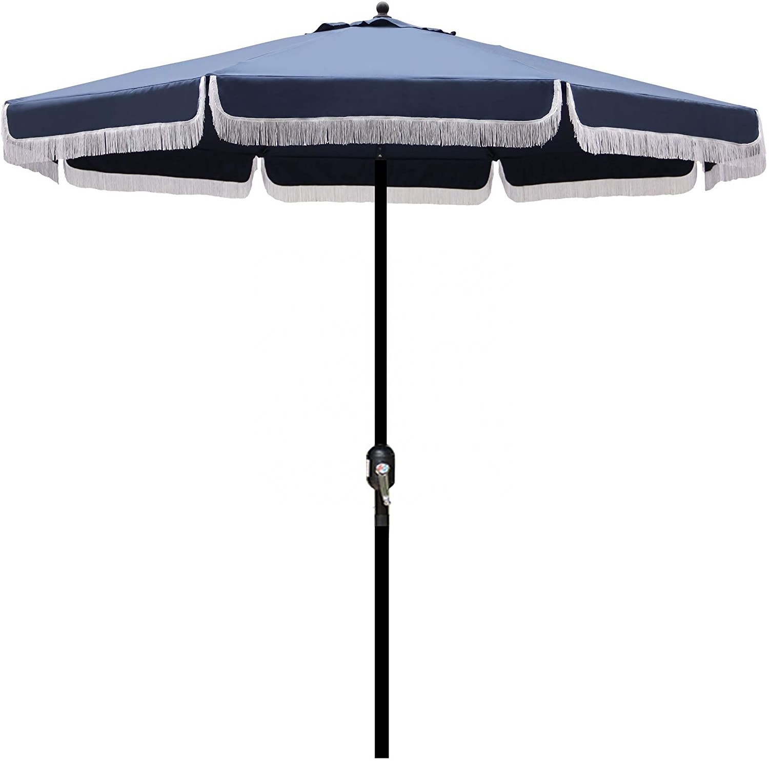 Outdoor Patio Umbrella with Fringe Tassel Umbrella Garden Parasol