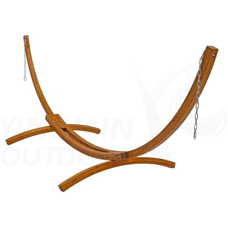 Outdoor Curved Wood Arch Hammock Stand Wooden Hammock Stand,Wood Arc Frame 484lbs Capacity