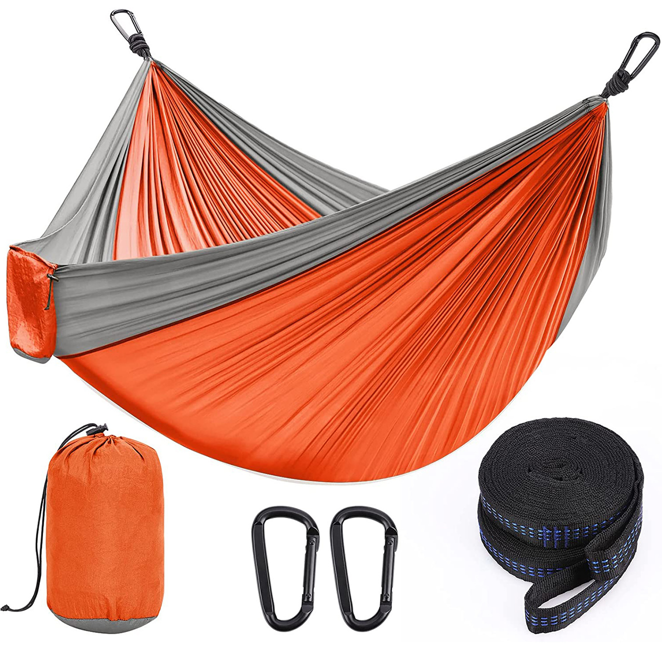 Garden Portable Camping Double Swing Hammock Parachute Beach Hiking Travel Camping Hammock Bed