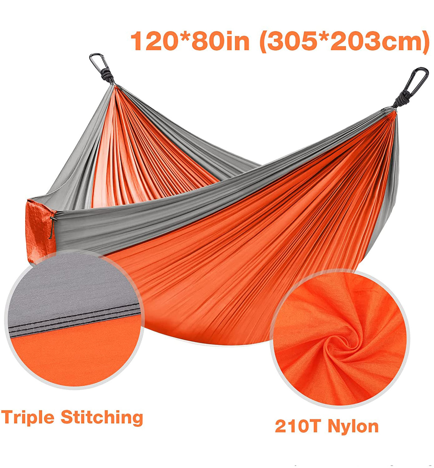 Garden Portable Camping Double Swing Hammock Parachute Beach Hiking Travel Camping Hammock Bed