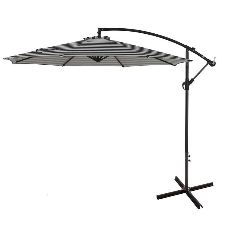 Outdoor 10 Ft Cantilever Offset Umbrella Garden Parasol Sun Umbrella for Outdoor Patio Holte