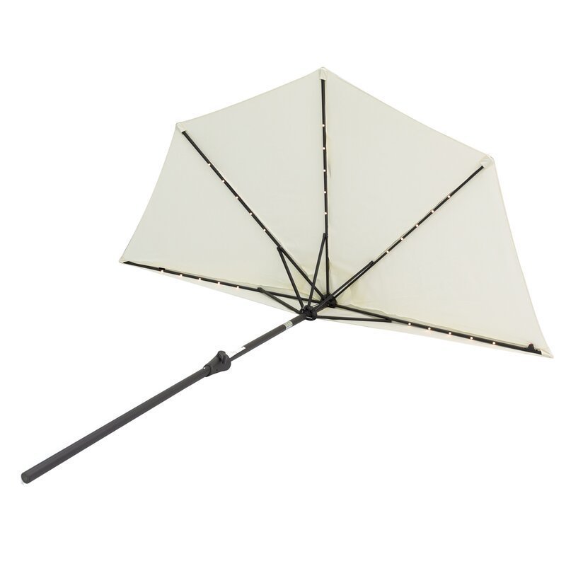 9 ft Half Round Outdoor Market Patio Table Umbrella with Tilt Outdoor Patio Poolside Sun Parasol Umbrella