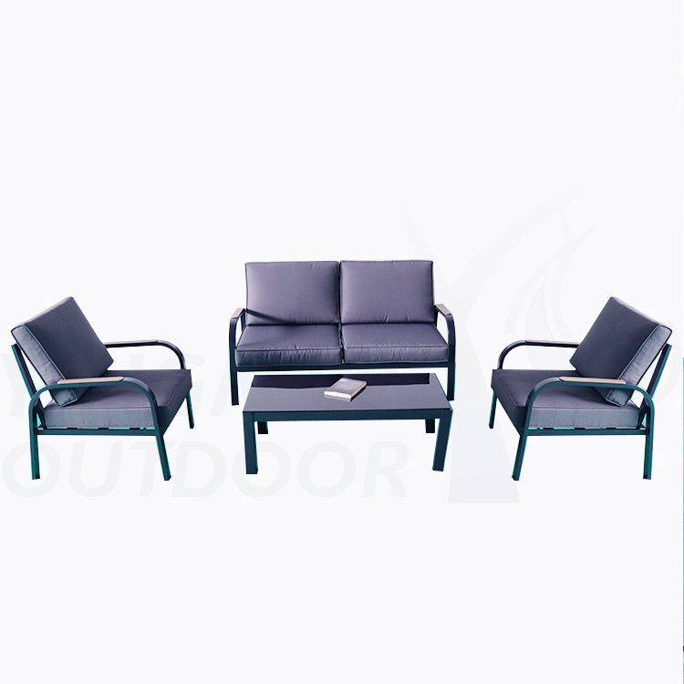 Outdoor Patio Furniture Set Aluminum Conversation Set Sofa Set Garden Sectional Sofa