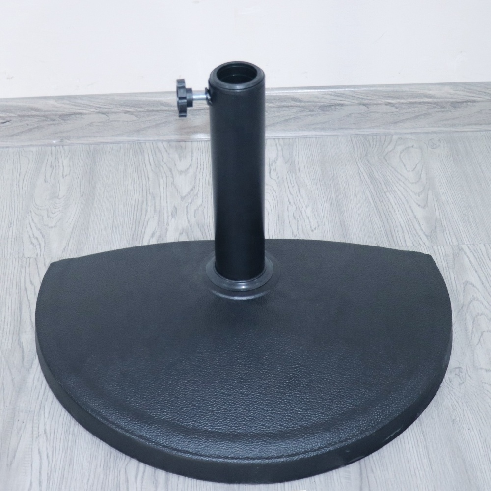 Heavy-Duty Outdoor Umbrella Base Stand Resin Half Round Patio Umbrella Base Stand