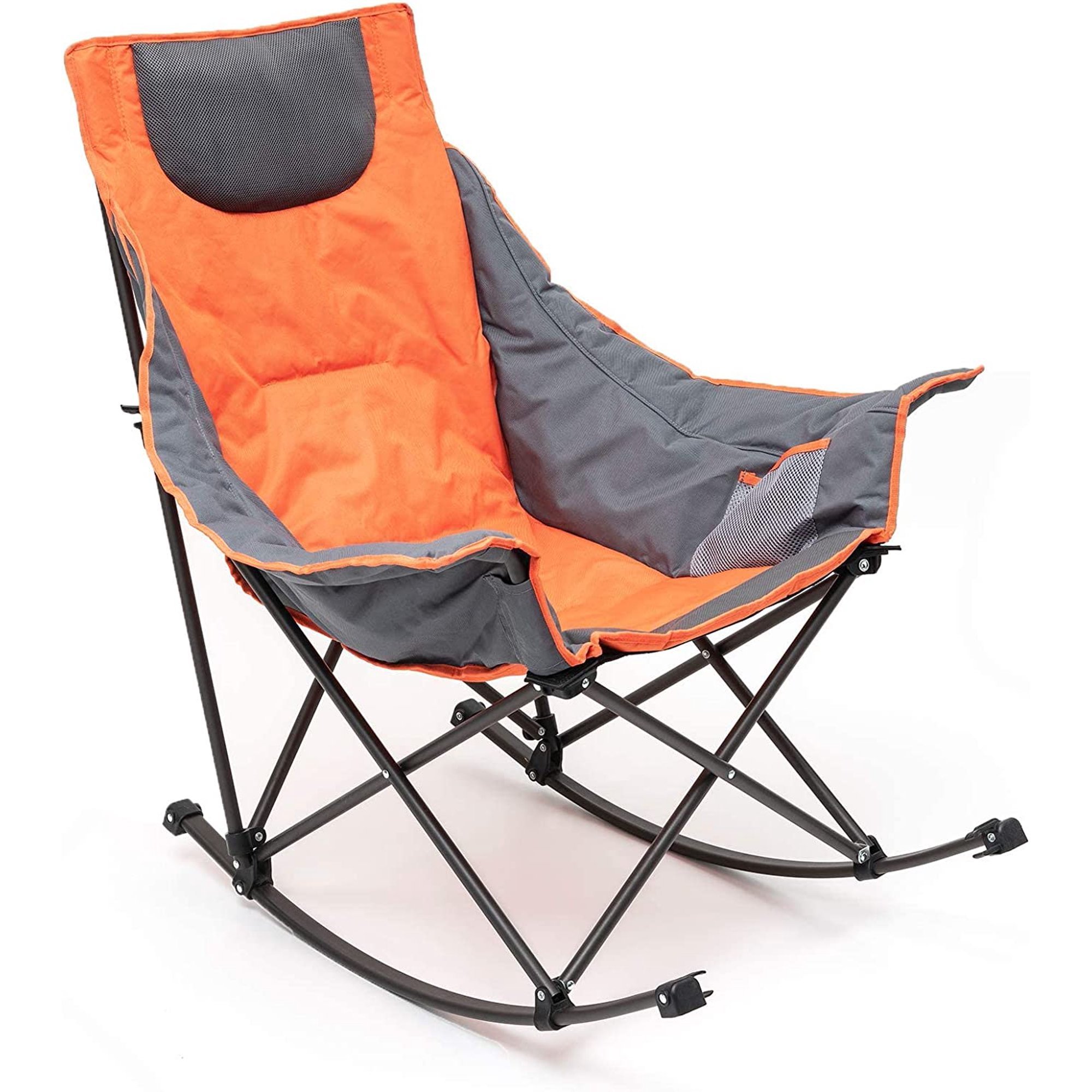 Portable Rocker Camp Chair Outdoor Camping Rocking Chair for Lawn/Outdoor/Picnic/Patio