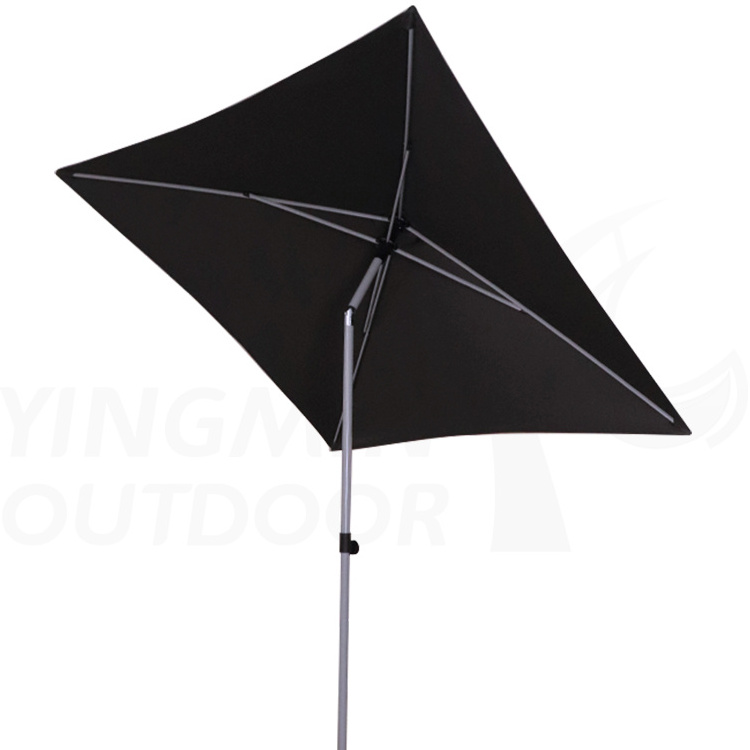 Outdoor Patio Rectangular Umbrella 4 Ribs Parasol Courtyard Poolside Sunshade Waterproof Garden Umbrella