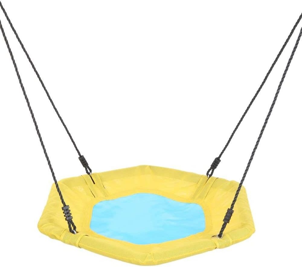 Durable Steel Frame Children Toddler Hexagonal Platform Tree Swing for Outdoor Backyard Fun