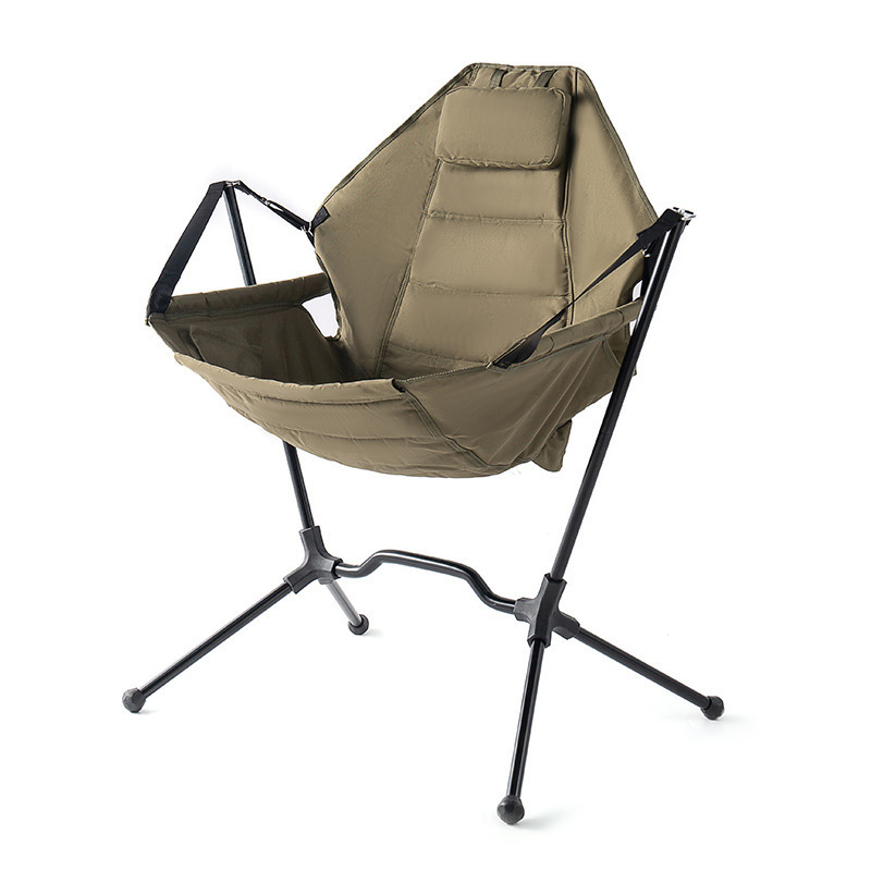 Customized Lightweight Swing Moon Beach Chair Outdoor Folding Camping Rocking Chair Hammock Camping Chair