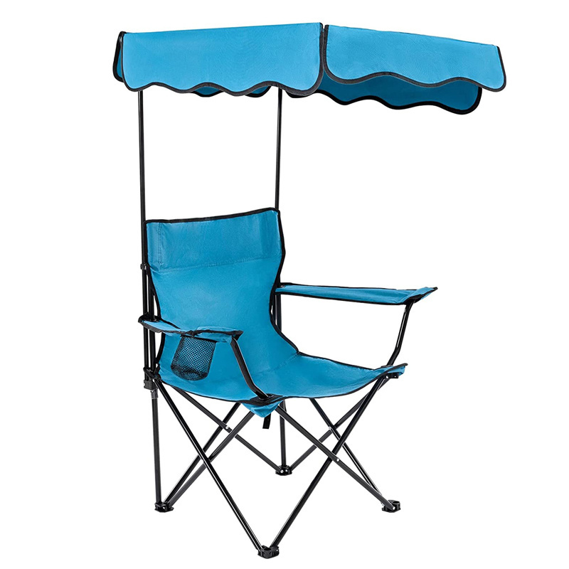 Portable Folding Camping Picnic Chair with Canopy with Canopy Lightweight Outdoor Picnic Folding Fishing Beach Chair