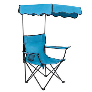 Portable Folding Camping Picnic Chair with Canopy with Canopy Lightweight Outdoor Picnic Folding Fishing Beach Chair