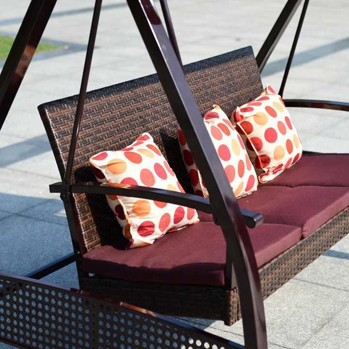 Outdoor Garden Furniture Swing Chair Seats 3 Porch Patio Swing Glider Hanging Swing Chair Bed