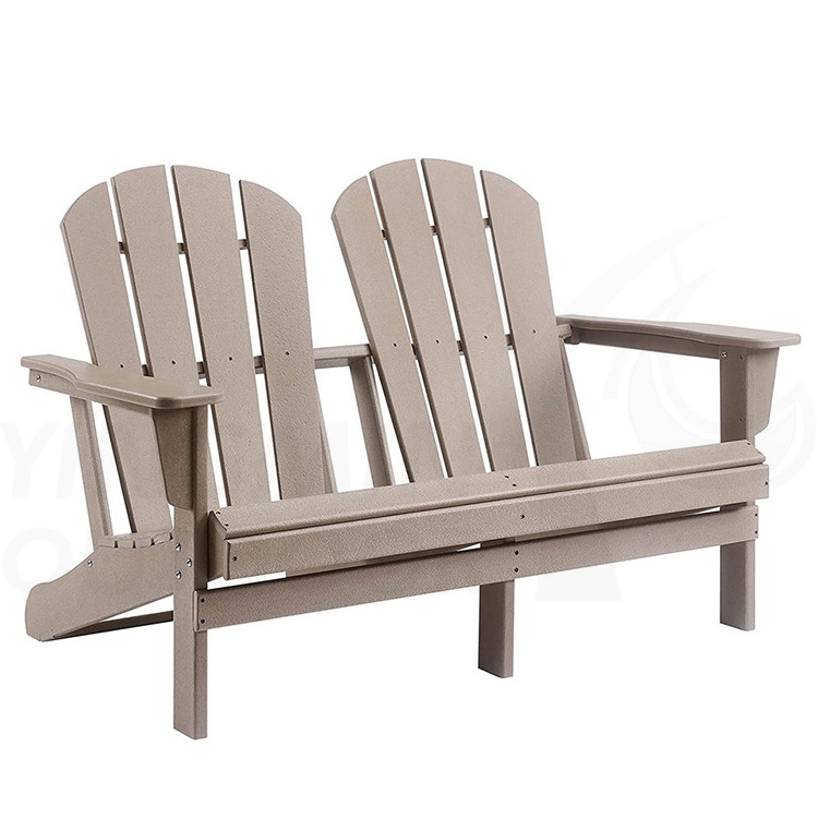 Outdoor Furniture Garden Bench HDPE Double Adirondack Chairs Loveseat