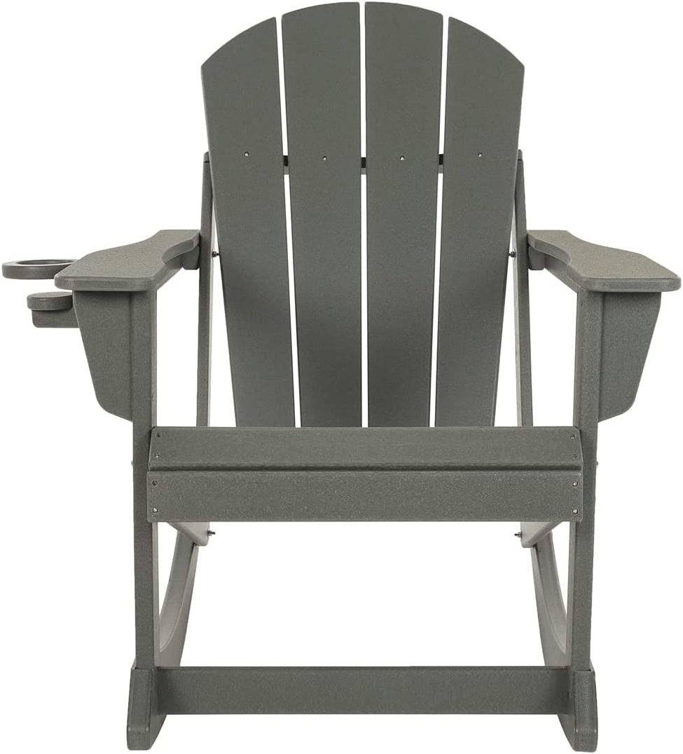 Outdoor Patio Rocking Adirondack Weather Resistant HDPE Garden Rocking Chair Outdoor Leisure Rocker Chair