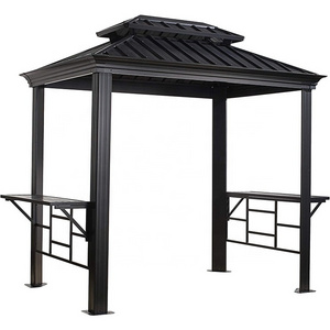 Outdoor Hardtop BBQ Barbecue Grill Pavillon Gazebo Barbecue Canopy Sun Shelter Hardtop