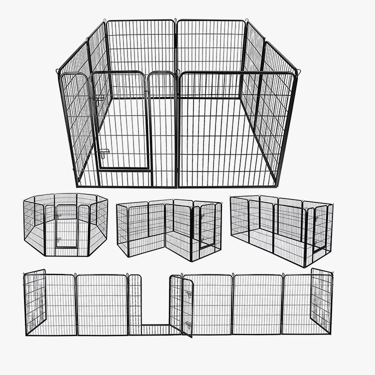 Dog Fence Dog Pen Playpen Indoor Outdoor 8 Panels 32 Inches Exercise Pen Dog Crate Cage Kennel