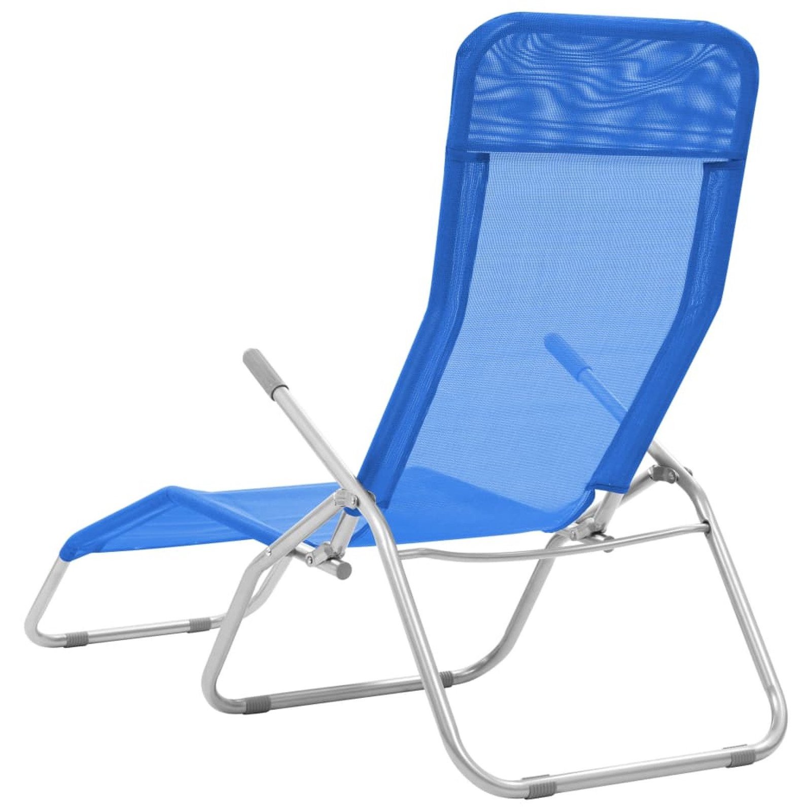 Outdoor Sun Lounger Beach Chair Garden Foldable Health Lounger with Pillow Outoutdoortio Lounge Bed Metal Carton Customized Logo