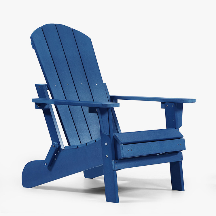 Foldable Plastic Wood Adirondack Chair Beach Lounge Chair Easy Disassembly Frog chair with Footrest