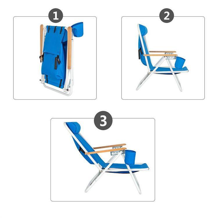 Portable Folding Camping Beach Chair Heavy Duty Camping Chairs for Indoor Outdoor