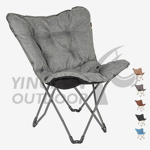 Customized Outdoor Folding Garden Lounge Chairs Multi-Purpose Butterfly Fishing Camping Chair