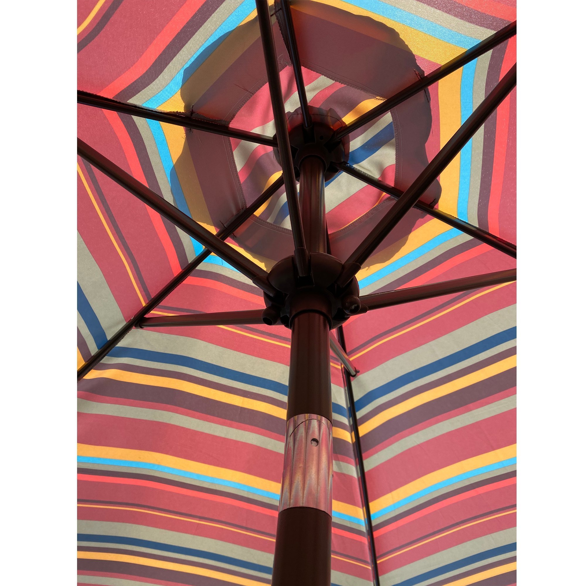 8.6ft Portable Outdoor Umbrella Beach Umbrella Paraswol Sunshade with Button Tilting for Patio Garden Beach Market