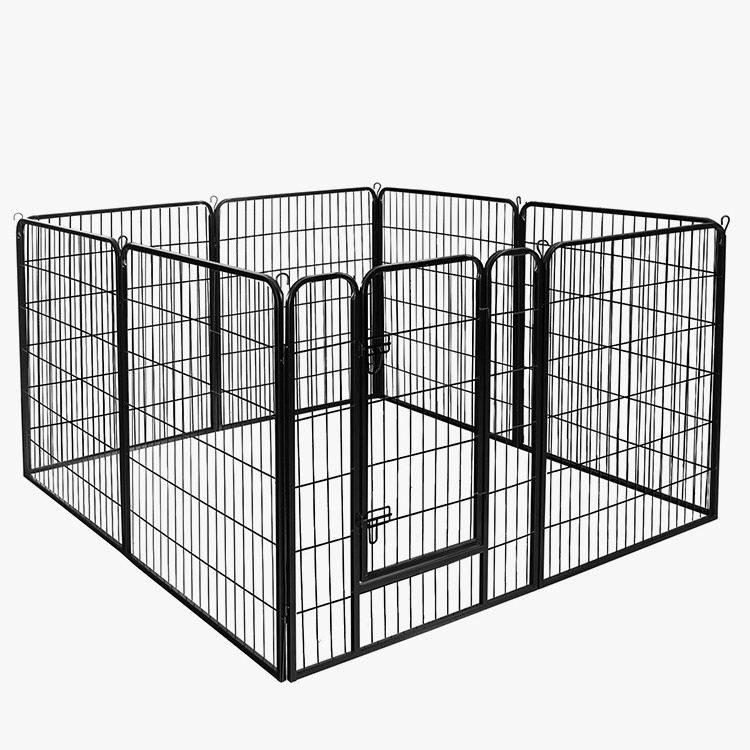 Dog Fence Dog Pen Playpen Indoor Outdoor 8 Panels 32 Inches Exercise Pen Dog Crate Cage Kennel