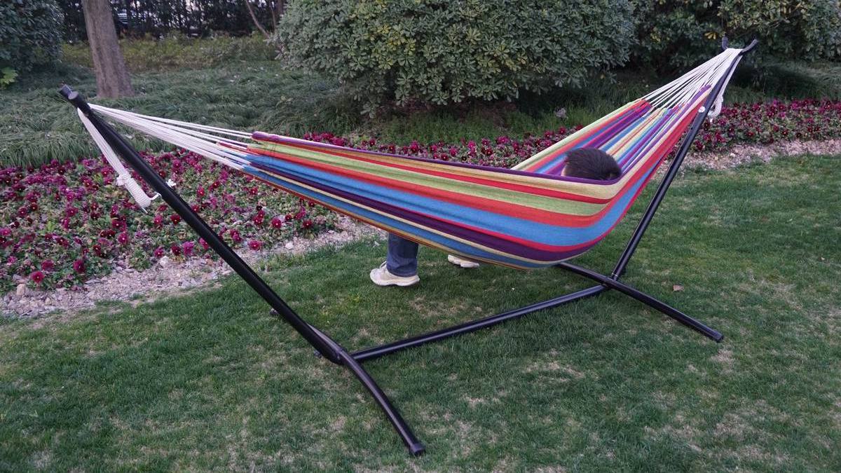 Outdoor Garden Patio Double Hammock Swing Bed Double Hammock Chair with Stand