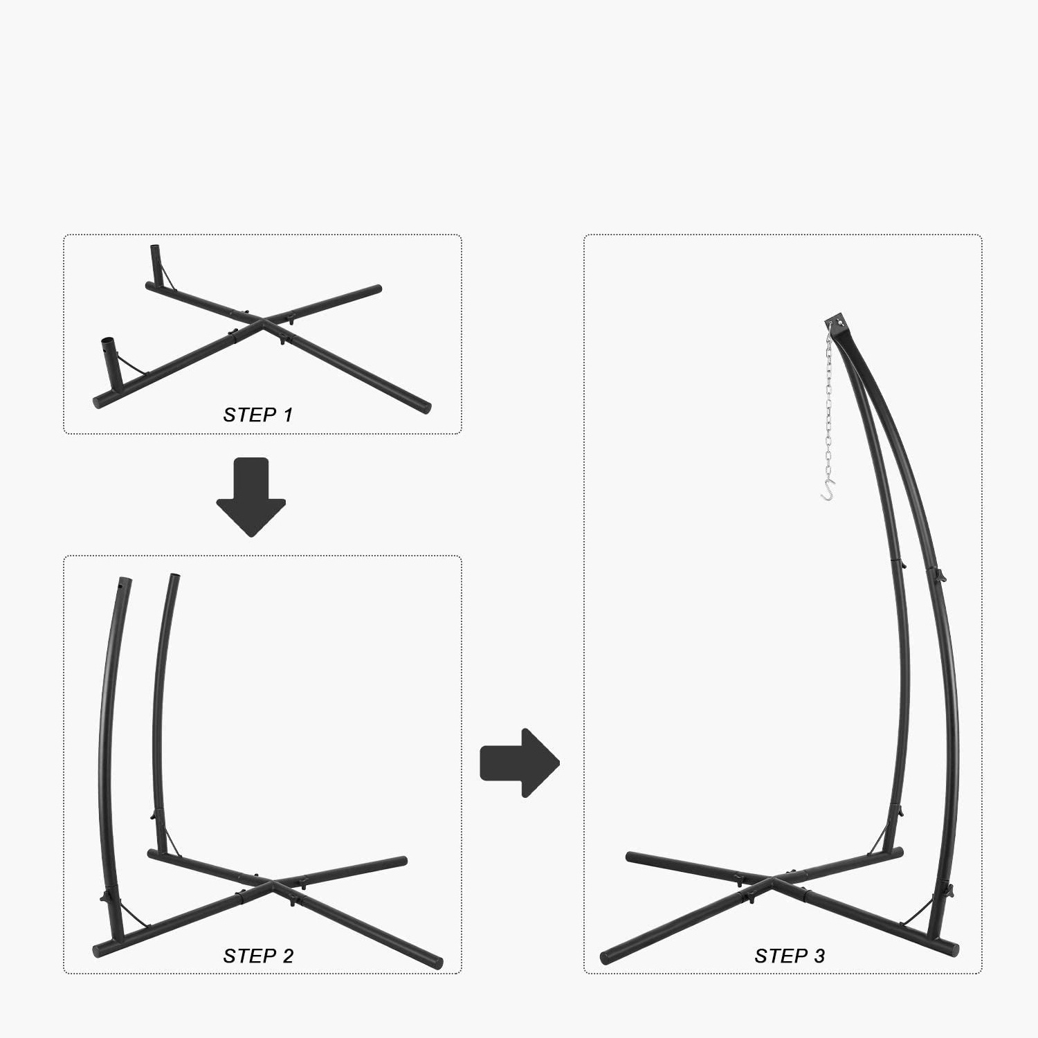 Heavy Duty Steel X-Type Hammock Chair Stand Hanging Chair Stand