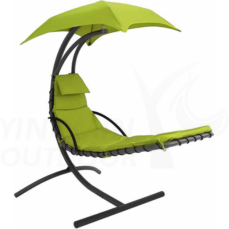 Outdoor Furniture Leisure Hanging Chaise Lounger Chair Porch Swing Hammock Swing Chair With Canopy